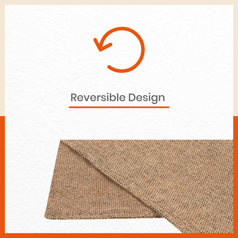 Vera Premium Jute Table Mats / Placemats for Home Dining Table | Reversible | (Beige - Set of 6 - 45cm x 30cm)