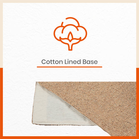 Vera Premium Jute Table Mats / Placemats for Home Dining Table | (Beige - Set of 6 - 45cm x 30cm)