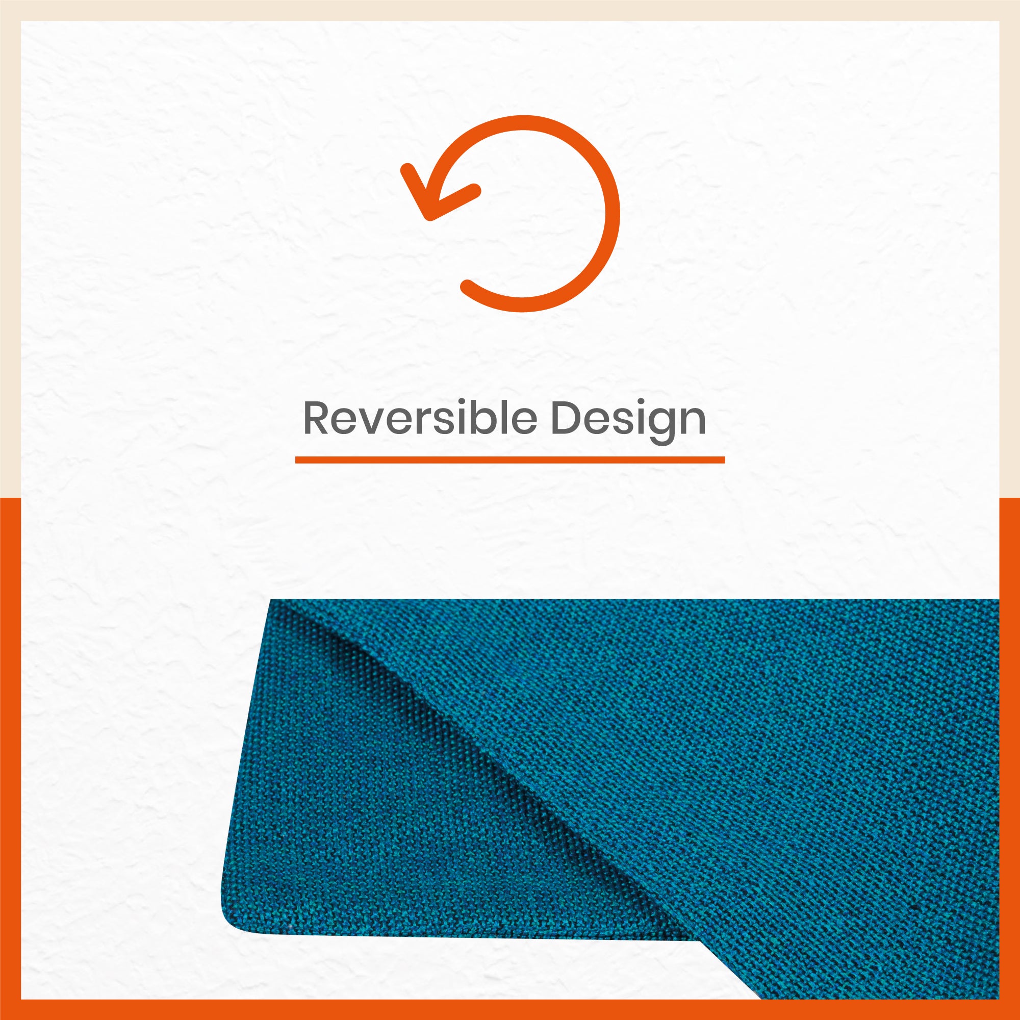 Vera Premium Jute Table Mats / Placemats for Home Dining Table | Reversible | (Blue - Set of 6 - 45cm x 30cm)
