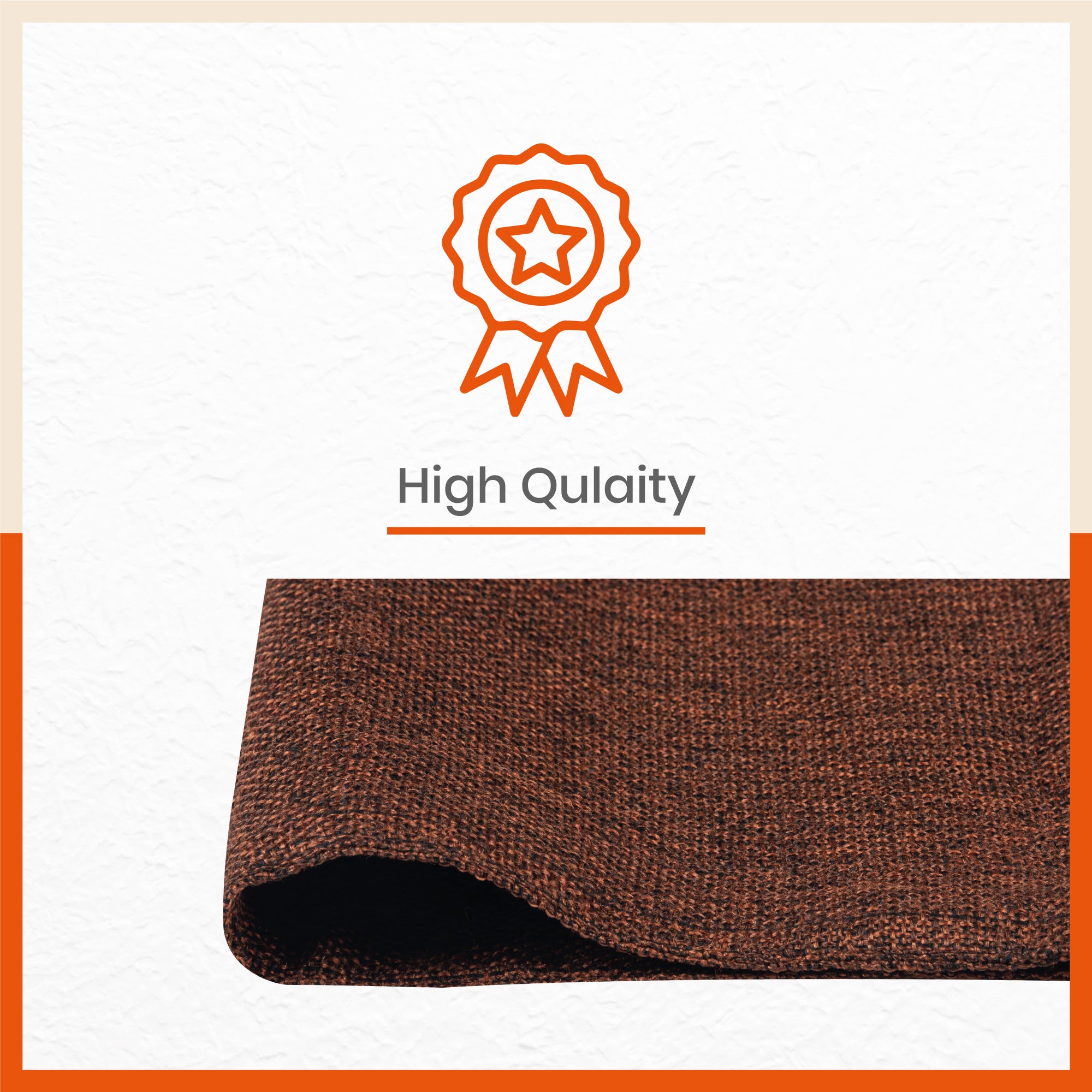 Vera Premium Jute Table Mats / Placemats for Home Dining Table | (Bronze - Set of 6 - 45cm x 30cm)