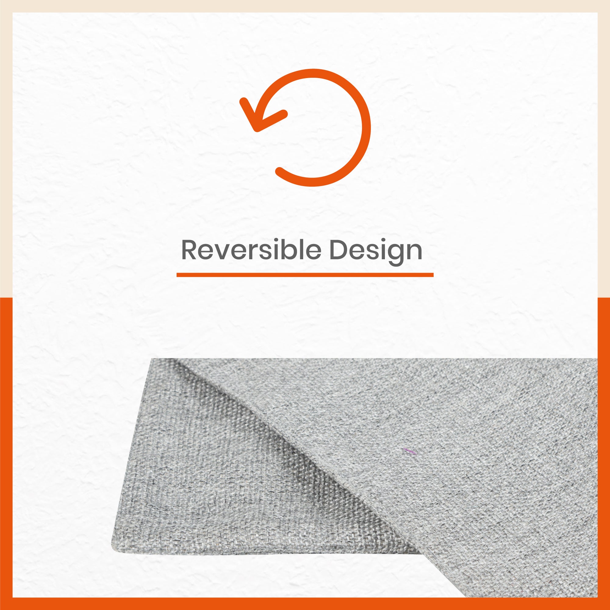 Vera Premium Jute Table Mats / Placemats for Home Dining Table | Reversible | (Grey - Set of 6 - 45cm x 30cm)
