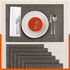 Woven PVC Table Mats / Placemats for Dining Table at Home (Kaya - Set of 6)