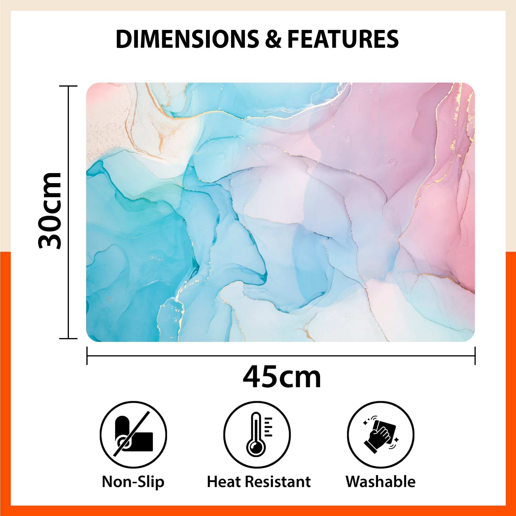Polypropylene Table Mats & Coasters for Dining Table at Home (Candyland - Set of 6)