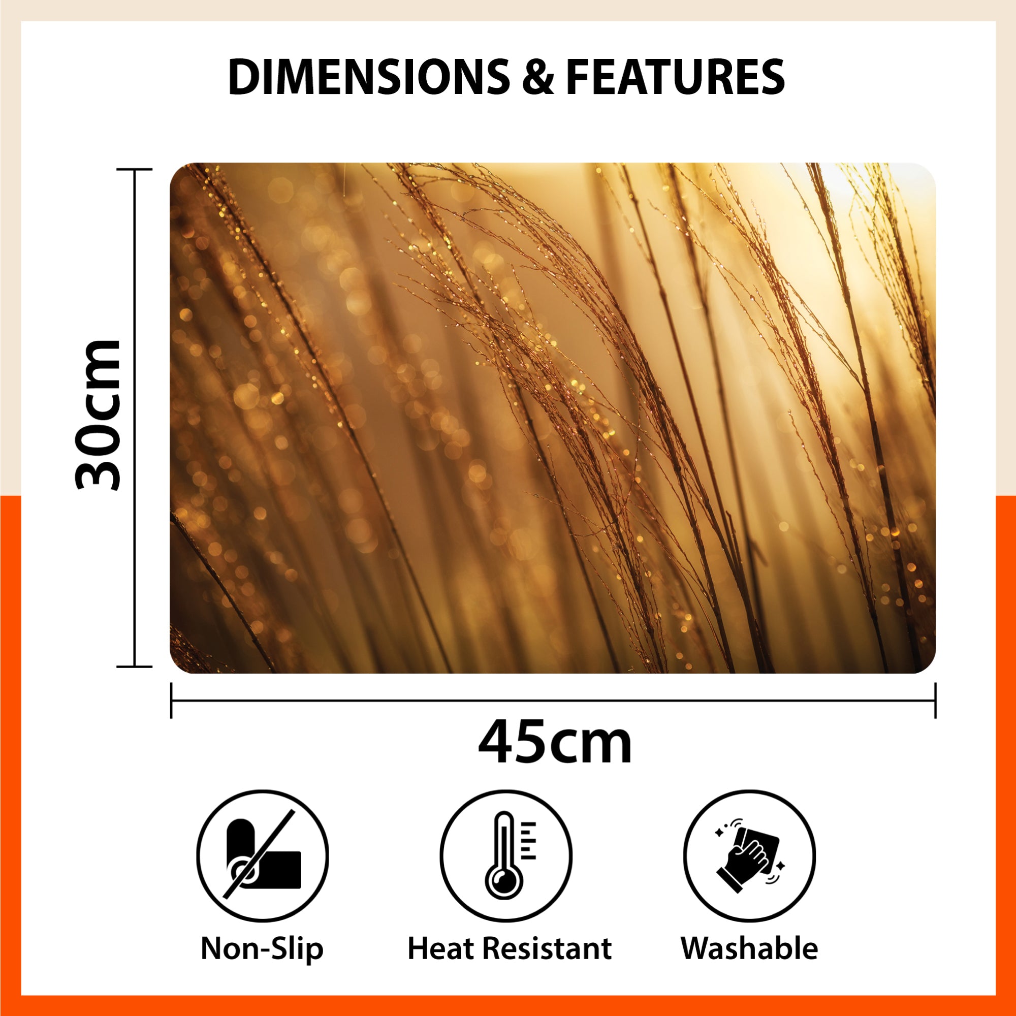 Polypropylene Table Mats & Coasters for Dining Table at Home (Morning Dew - Set of 6)