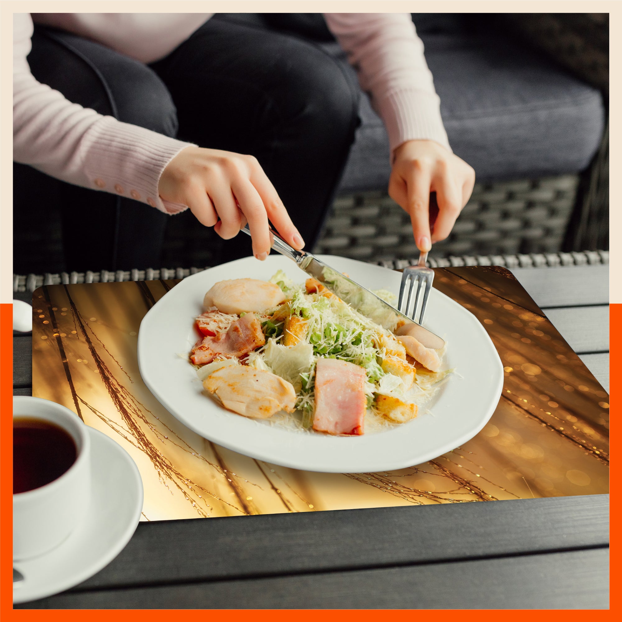 Polypropylene Table Mats & Coasters for Dining Table at Home (Morning Dew - Set of 6)
