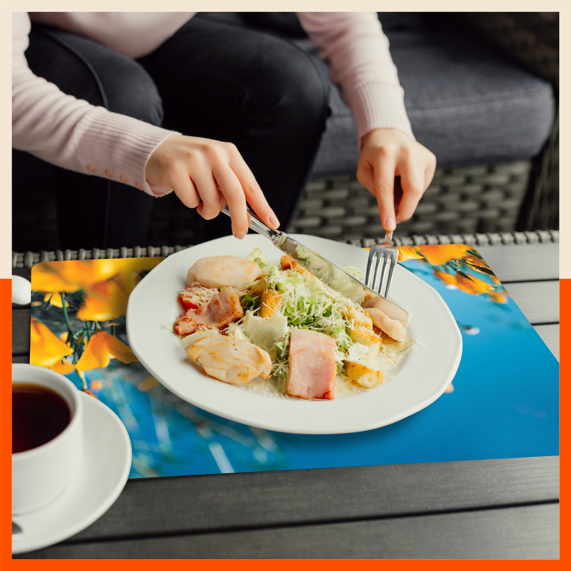 Polypropylene Table Mats & Coasters for Dining Table at Home(Cascabela - Set of 6)