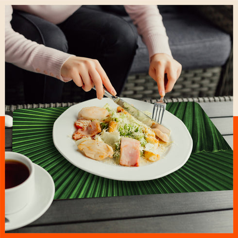 Polypropylene Table Mats & Coasters for Dining Table at Home (Licuala - Set of 6)