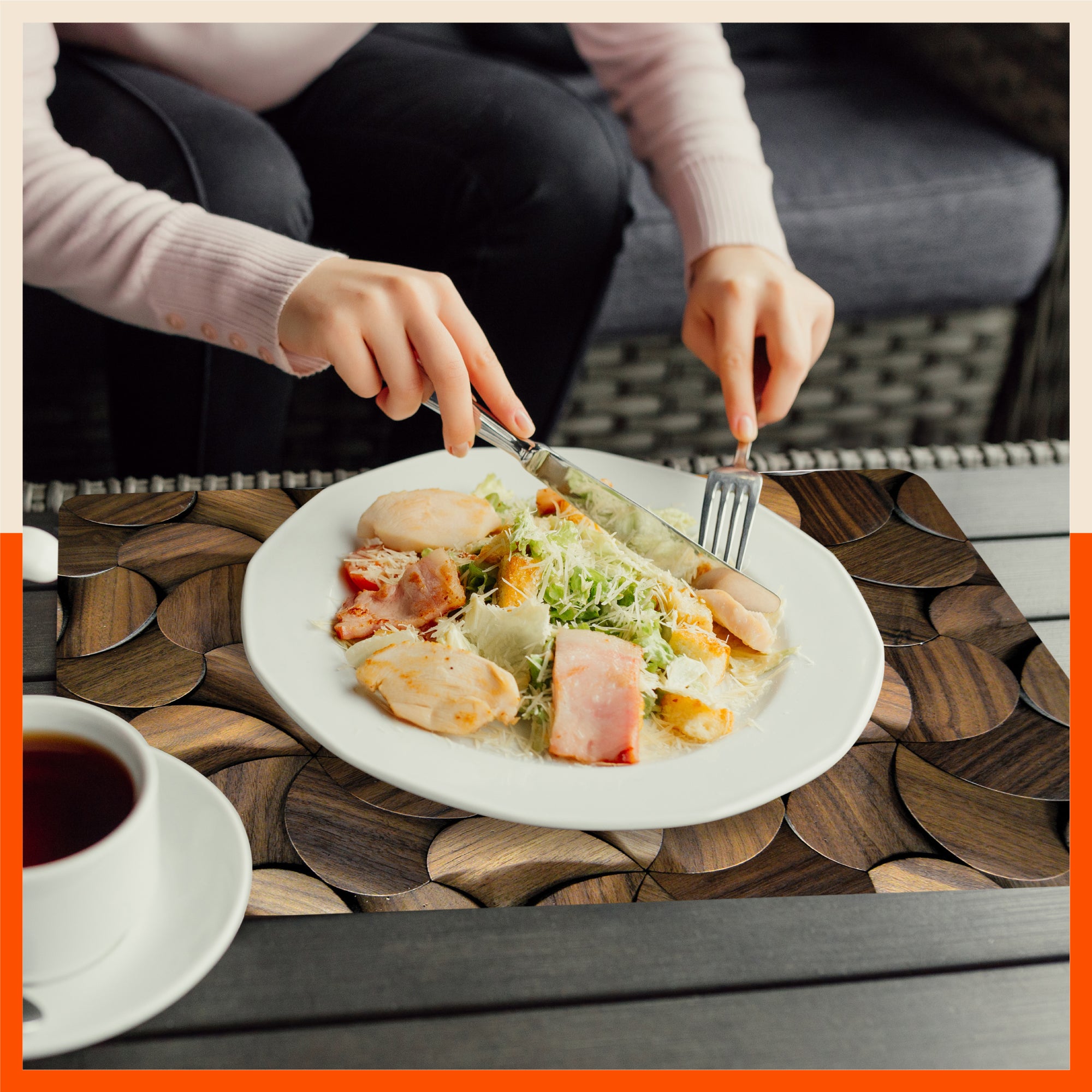 Polypropylene Table Mats & Coasters for Dining Table at Home (Holz - Set of 6)