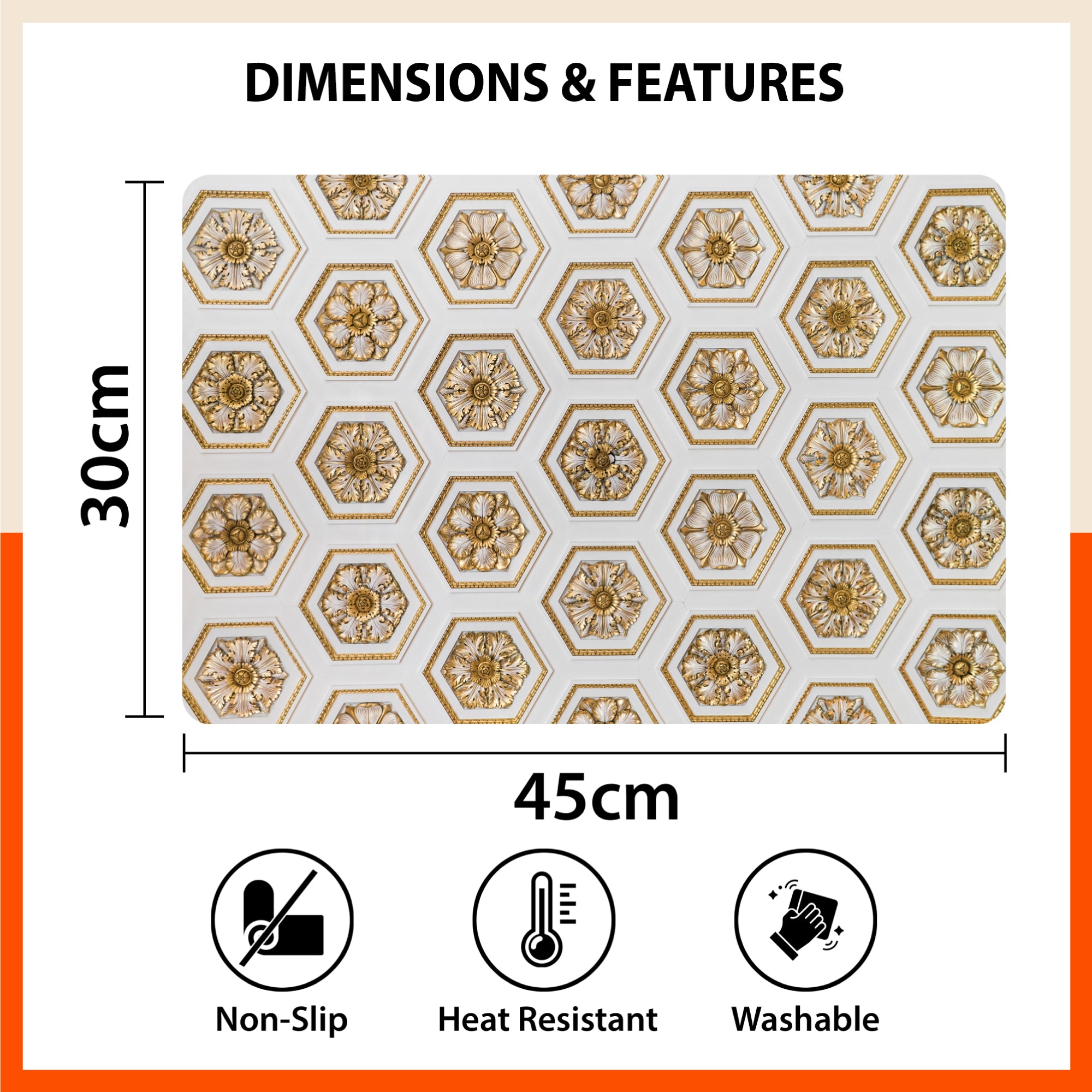 Polypropylene Table Mats & Coasters for Dining Table at Home (Imperial - Set of 6)