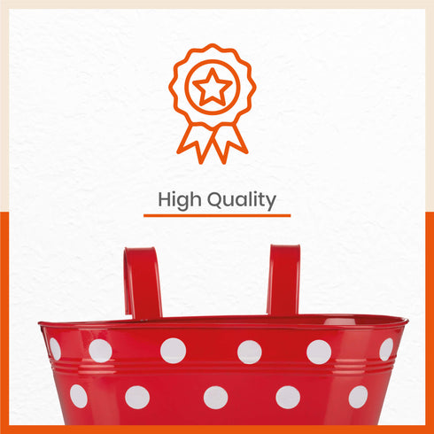 ARA Hanging Metal Pot Holders for Balcony / Garden | Set of 5 (Multicolour)