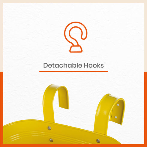 ARA Hanging Metal Pot Holders for Balcony / Garden | Set of 5 (Multicolour)