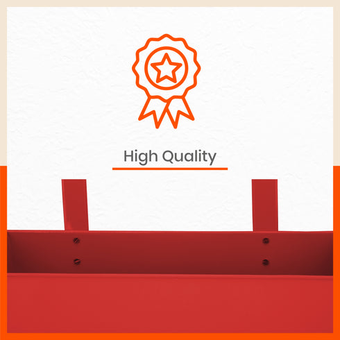 LEA Hanging Metal Pot Holders / Planters for Home / Balcony / Garden | Red