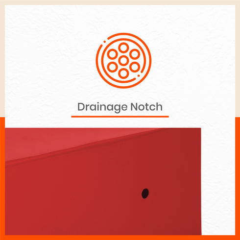 LEA Hanging Metal Pot Holders / Planters for Home / Balcony / Garden | Red