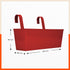 LEA Hanging Metal Pot Holders / Planters for Home / Balcony / Garden | Red