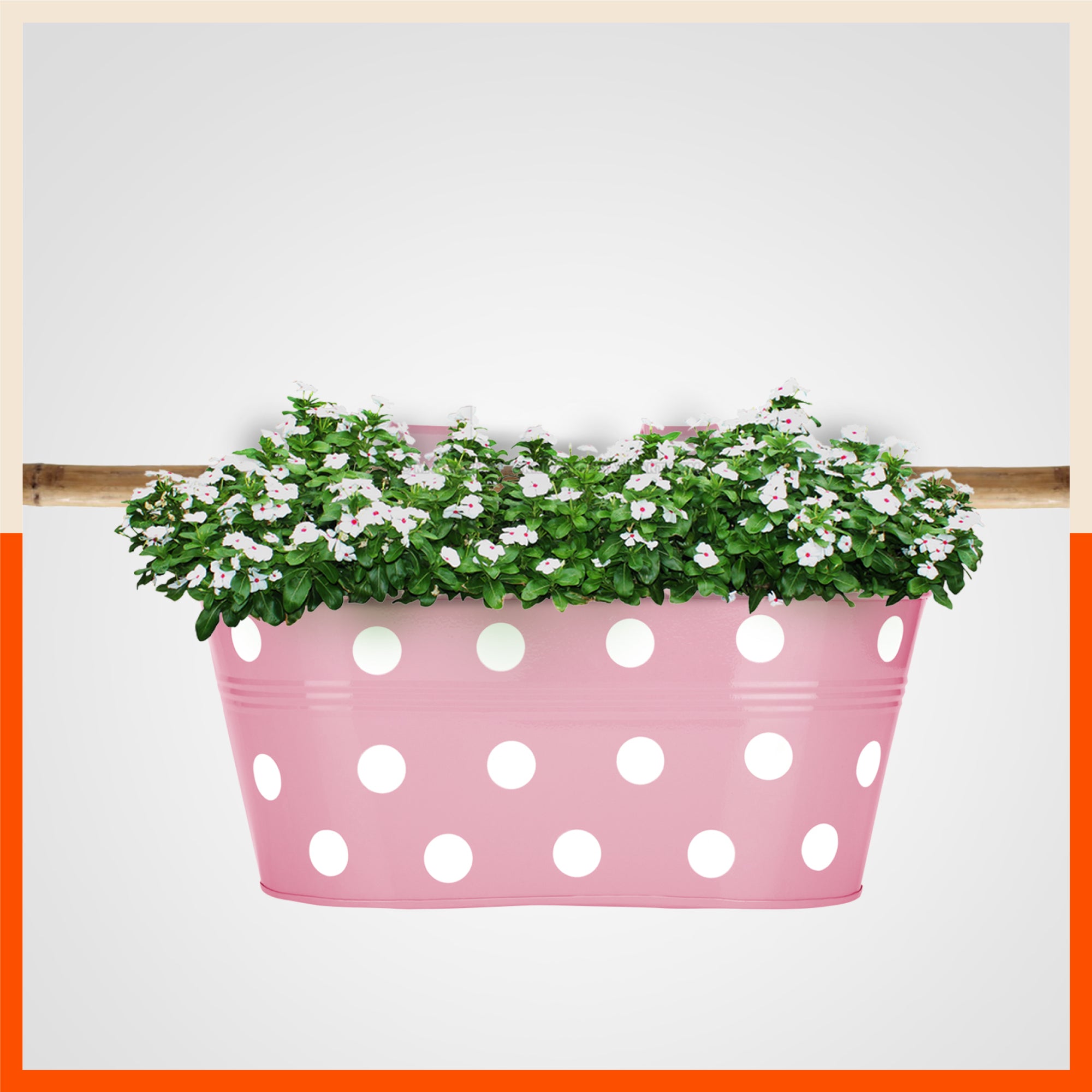 ARA Hanging Metal Pot Holders / Planters for Home / Balcony / Garden | Blush