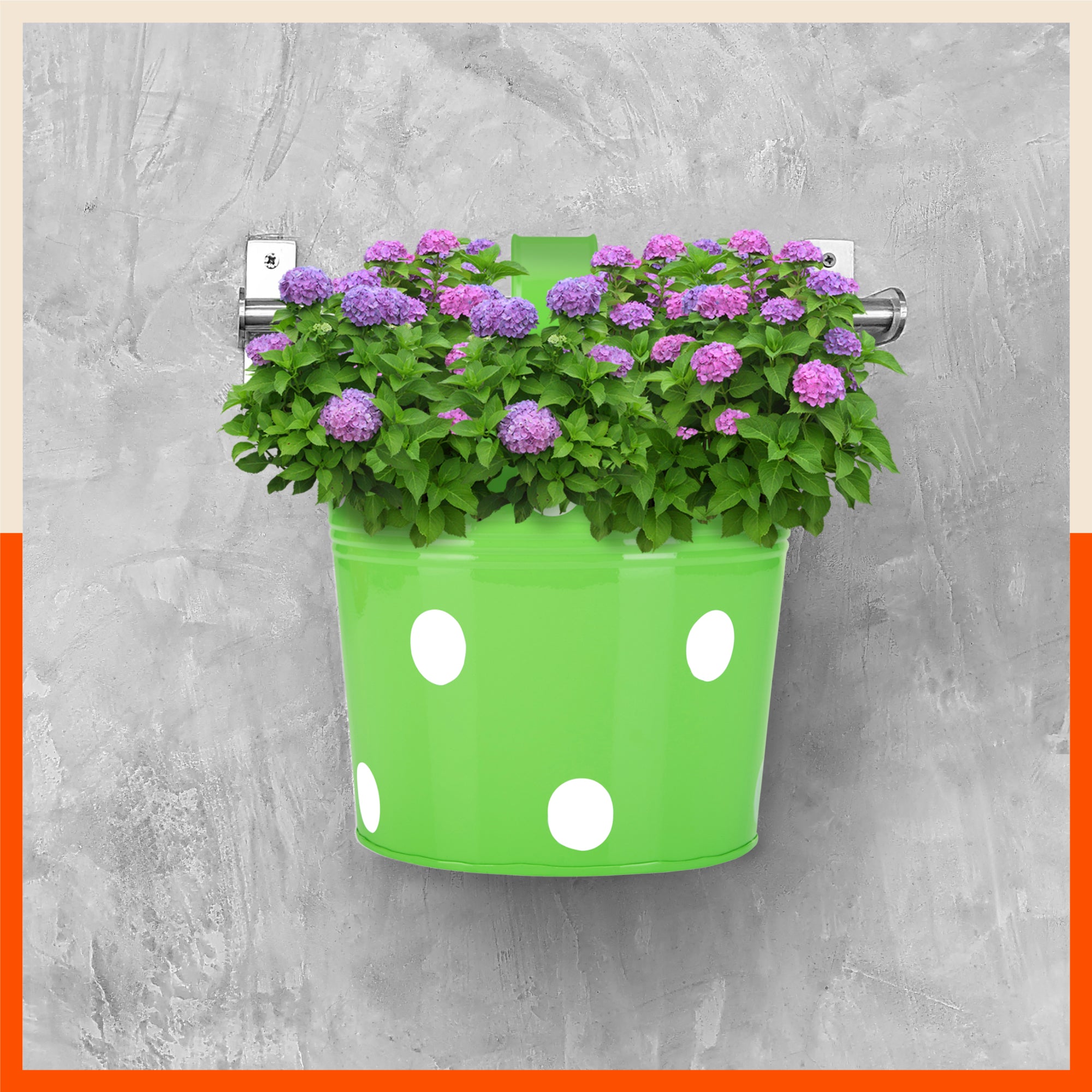 RUI Hanging Metal Pot Holders / Planters for Home / Balcony / Garden | Grass