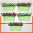 ARA Hanging Metal Pot Holders / Planters for Home / Balcony / Garden | Grass - Set of 5