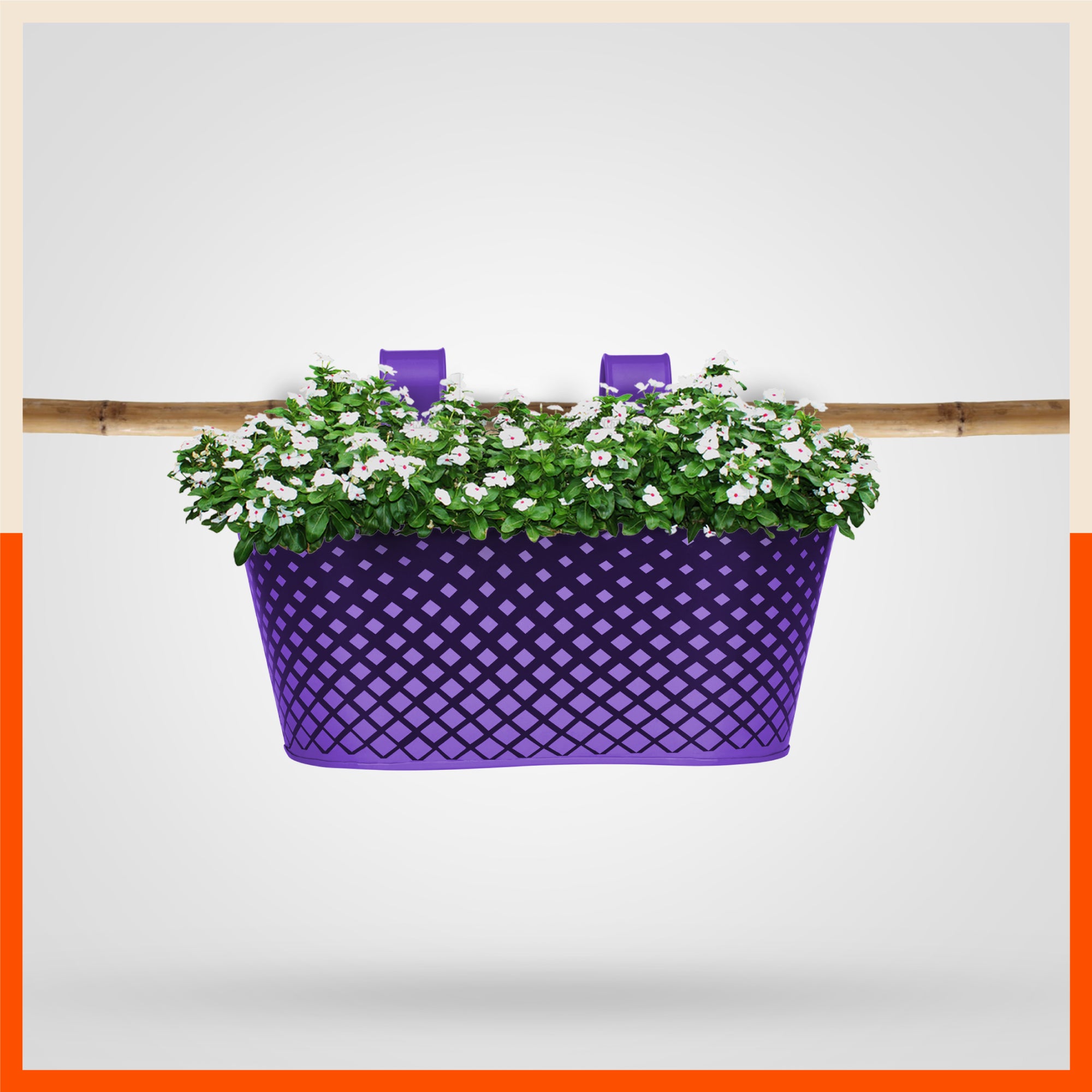 DIA Hanging Metal Pot Holders / Planters for Home / Balcony / Garden | Purple
