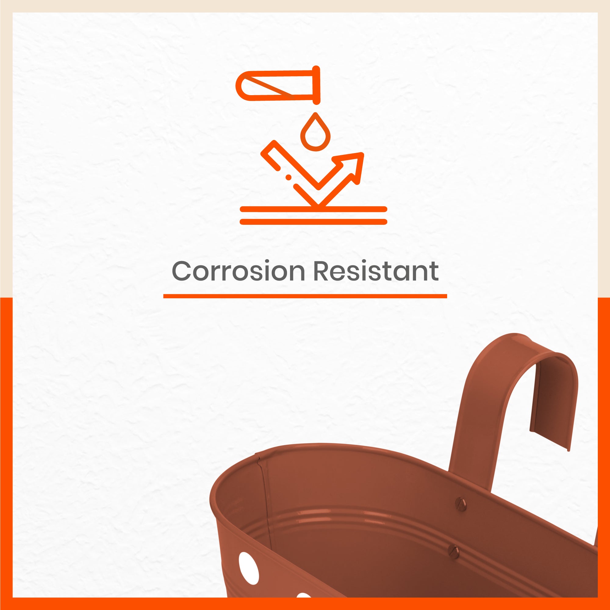 ARA Hanging Metal Pot Holders / Planters for Balcony / Garden | Terra