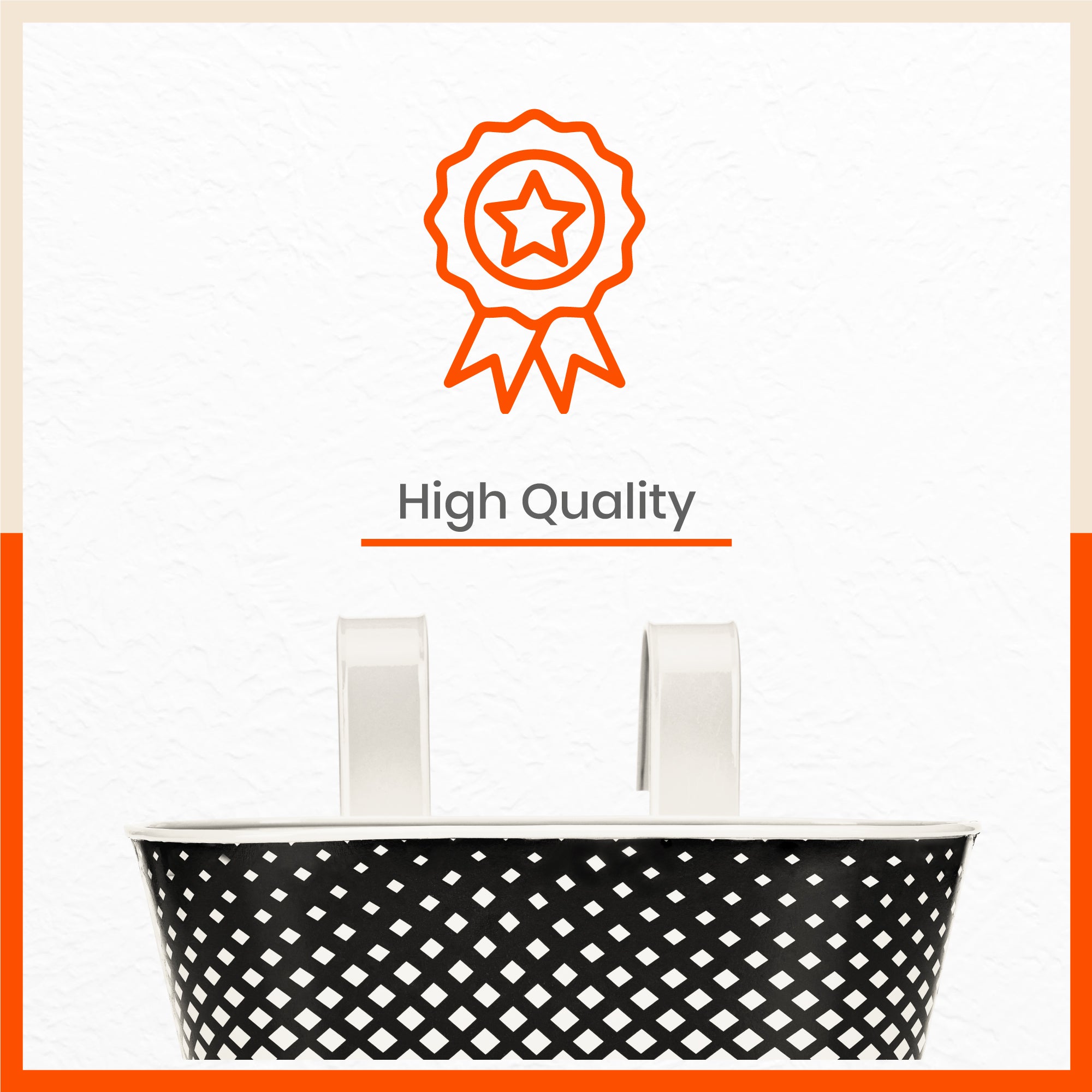 DIA Hanging Metal Pot Holders / Planters for Home / Balcony / Garden | White - Set of 5