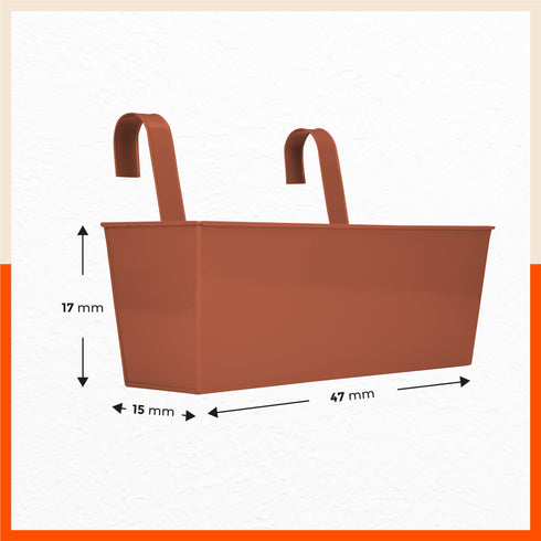 LEA Hanging Metal Pot Holders / Planters for Home / Balcony / Garden | Terra - Set of 3