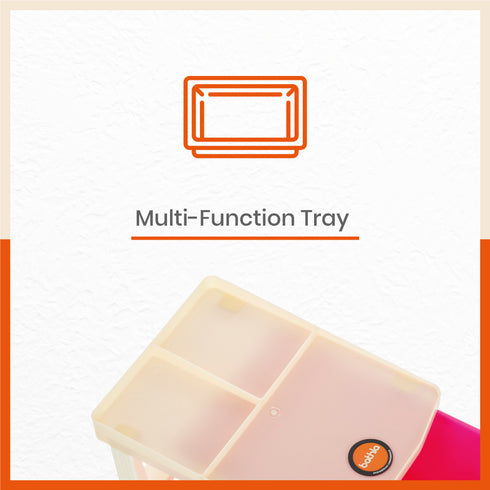 Stomo 4 Drawer Multi-Purpose Storage Organizer for Home and Office (Pink)