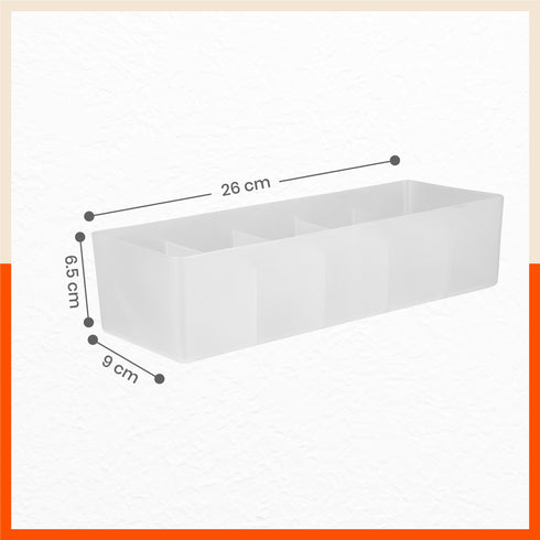 Stomo Dori Multi-Purpose Stackable Drawer Organizer For Home | Frost - Set of 4