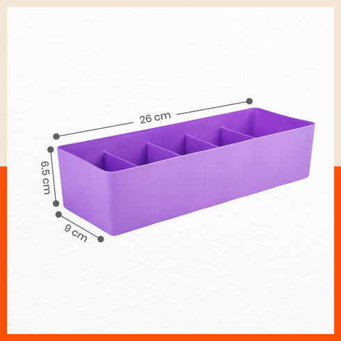 Stomo Dori Multi-Purpose Stackable Drawer Organizer For Home | Lavender - Set of 16