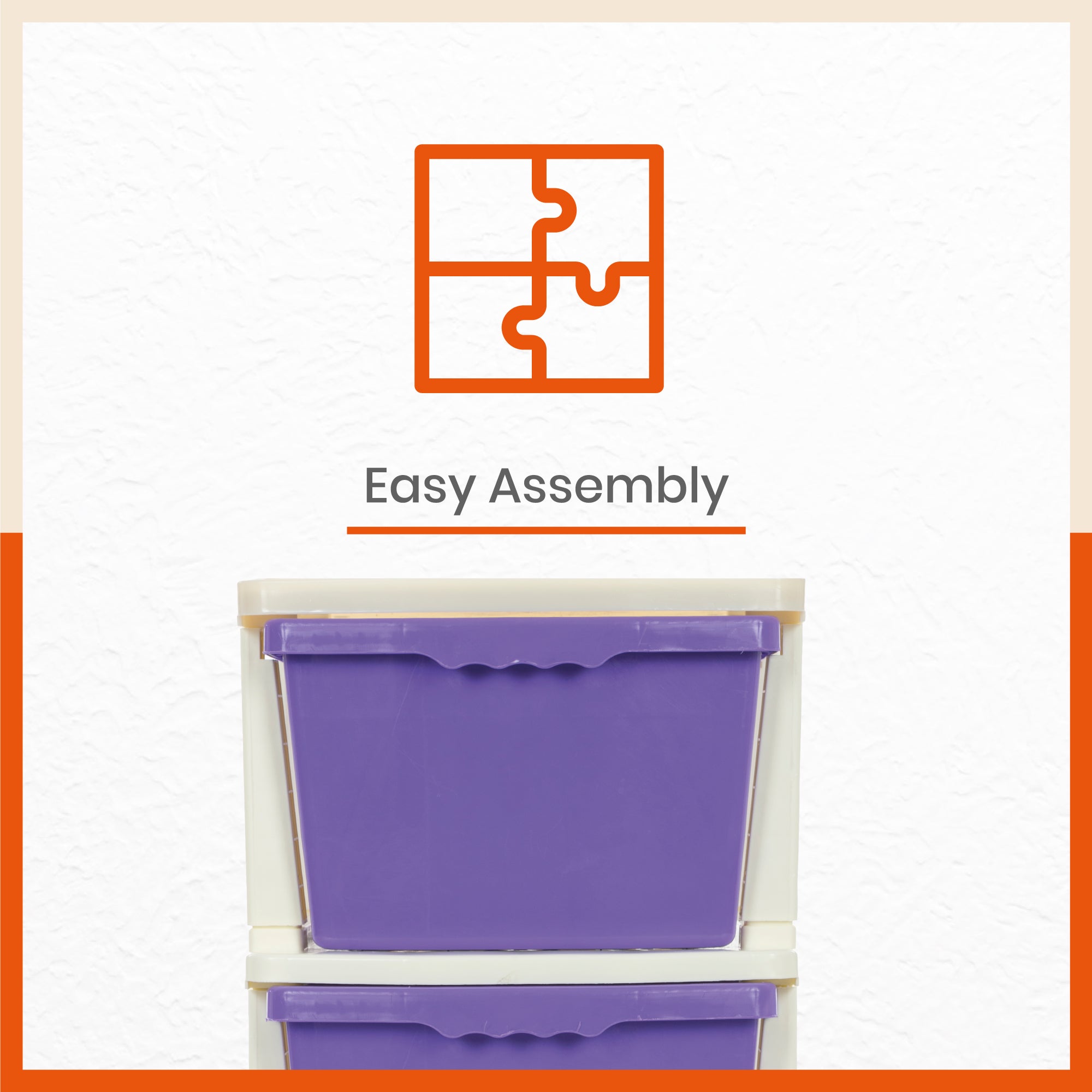 Stomo 6 Multi-Purpose Storage Organizer for Home and Office (Purple)