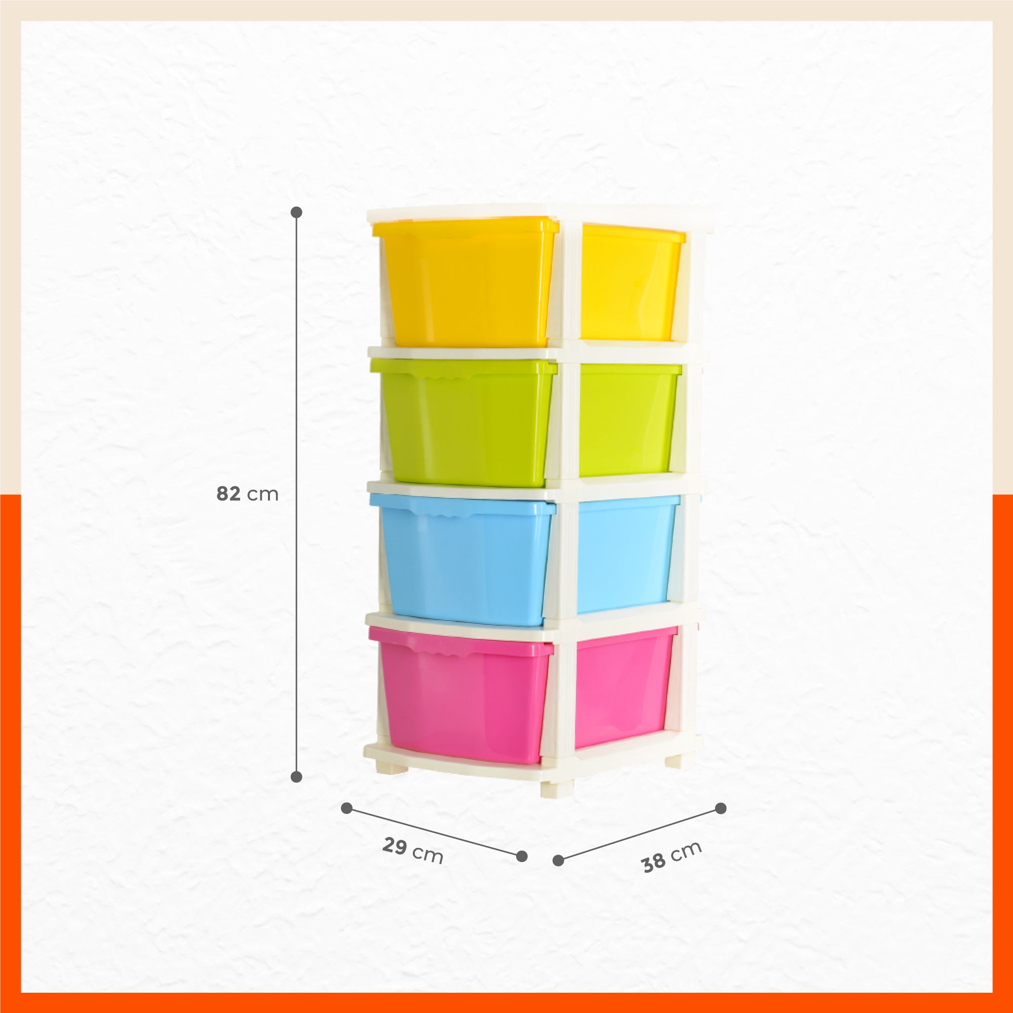Stomo 4 Drawer Multi-Purpose Storage Organizer for Home and Office