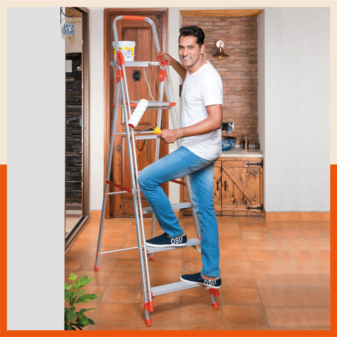 Bathla Zenith Plus 6-Step Foldable Aluminium Ladder For Home