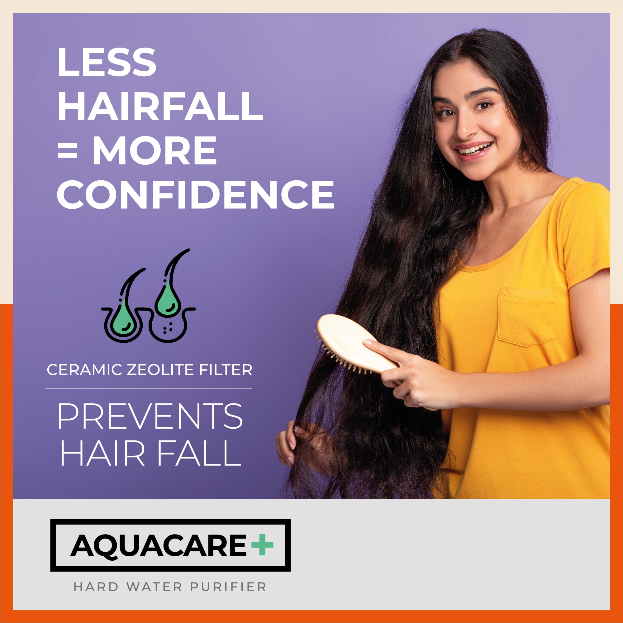 AQUACARE+ Hard Water Purifier for Shower & Tap Filter For Home