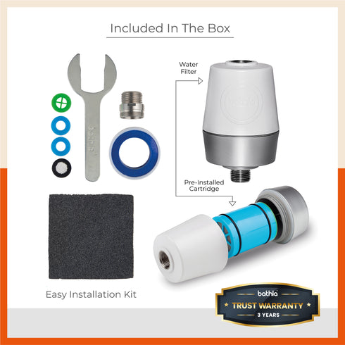 AQUACARE+ Hard Water Purifier for Shower & Tap Filter For Home