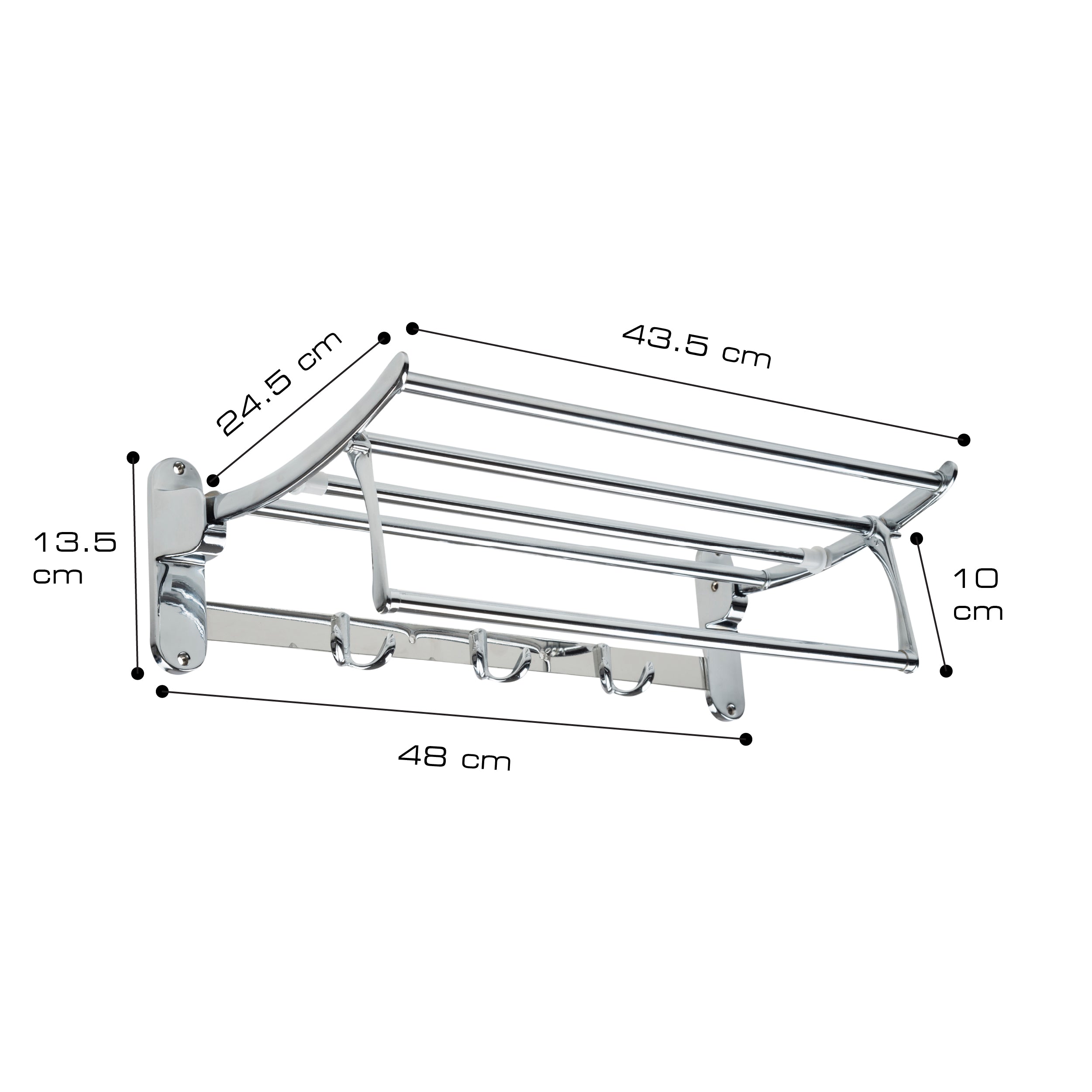 Dorado Stainless Steel Towel Rack / Holder / Stand For Home (Medium - 18 inches)