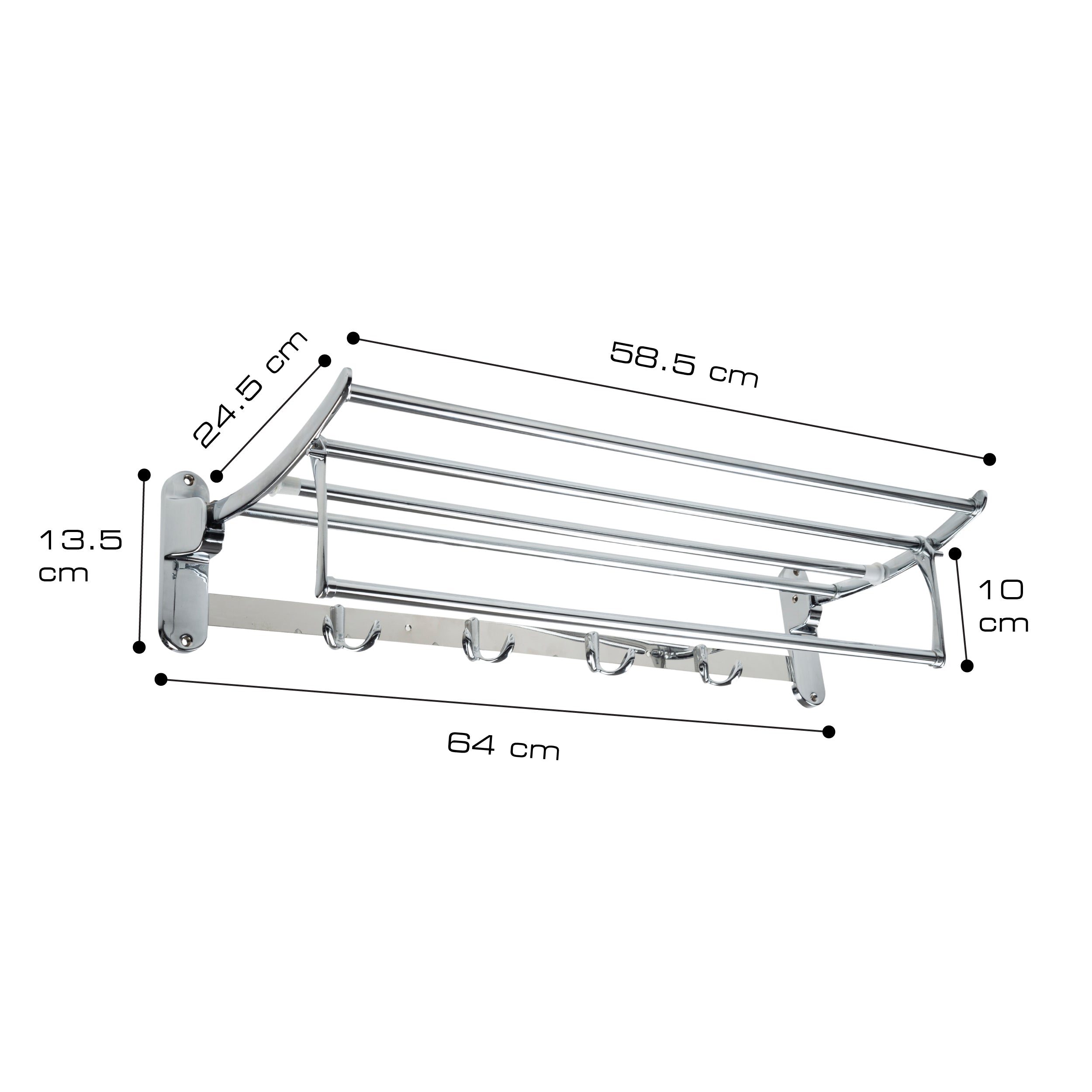 Dorado Stainless Steel Towel Rack / Holder / Stand For Home (Large - 24 inches)