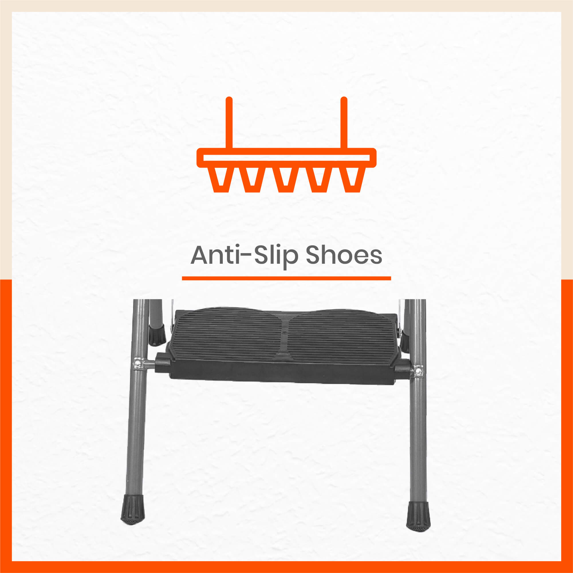 Bathla Boost Plus 3 - Step Foldable Steel Ladder For Home
