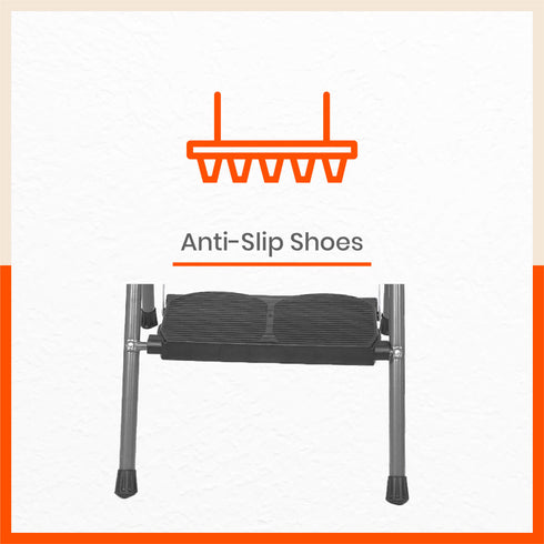 Bathla Boost Plus 3 - Step Foldable Steel Ladder For Home