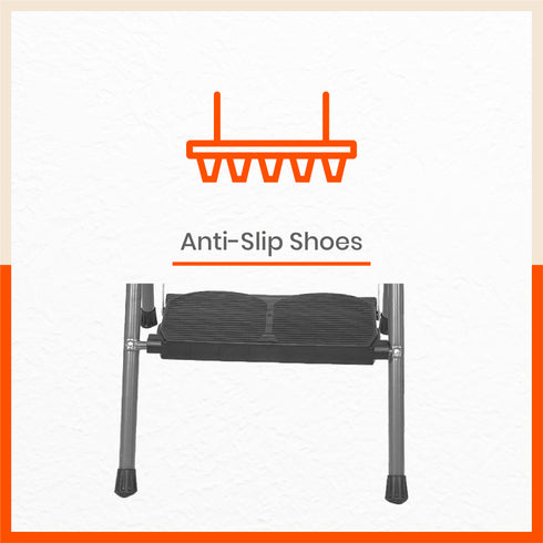 Bathla Boost Pro 3 - Step Foldable Steel Ladder For Home