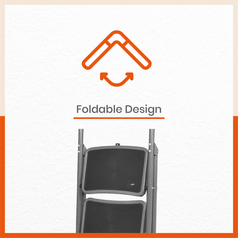 Bathla Boost 5 - Step Foldable Steel Ladder For Home