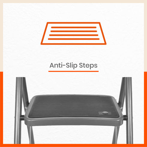 Bathla Boost 4 - Step Foldable Steel Ladder For Home