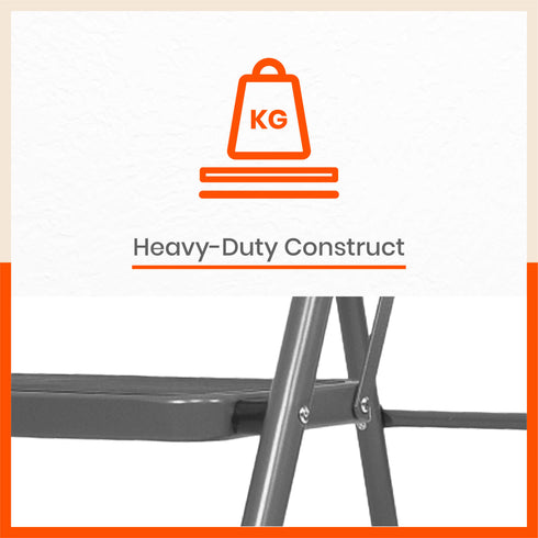 Bathla Boost 3 - Step Foldable Steel Ladder For Home