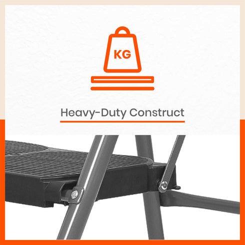 Bathla Boost Plus 3 - Step Foldable Steel Ladder For Home