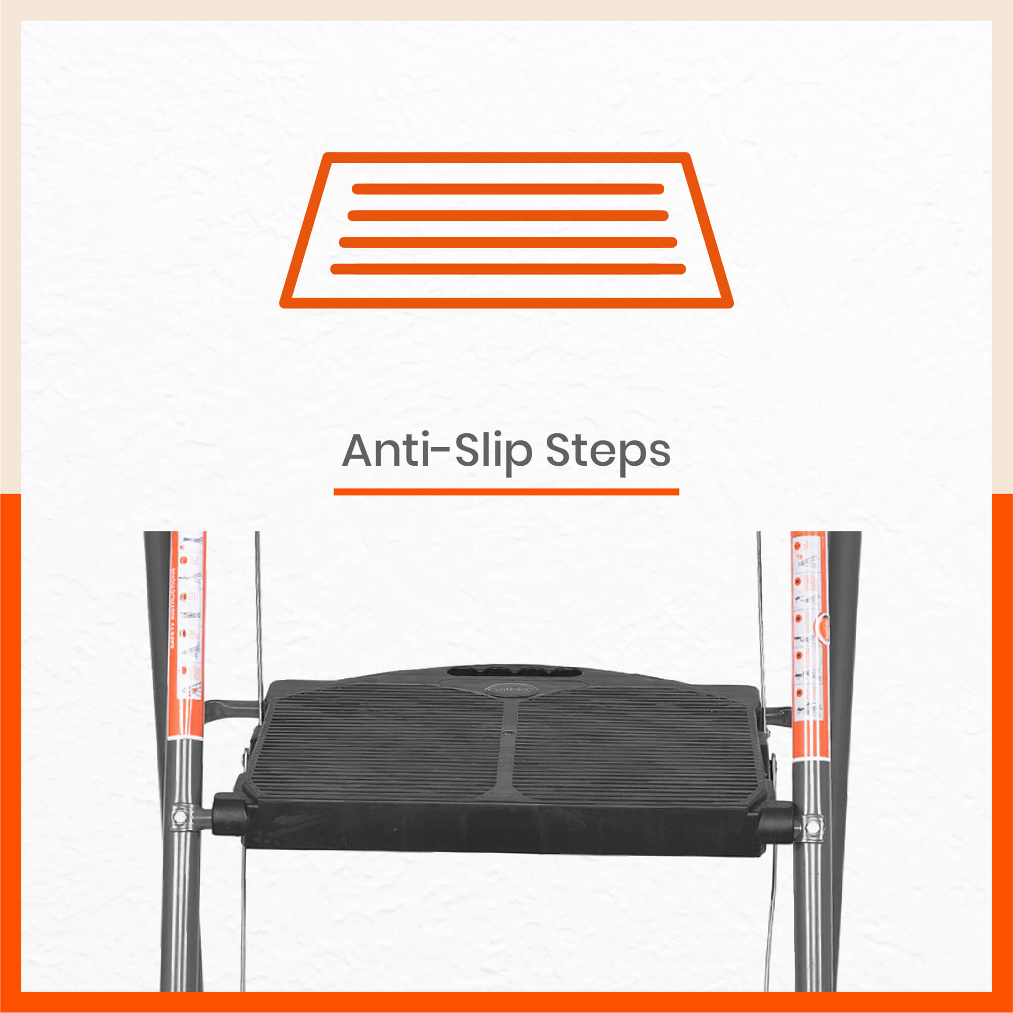 Bathla Boost Plus 4 - Step Foldable Steel Ladder For Home