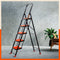 Bathla Boost Rhino 5 - Step Foldable Steel Ladder For Home (Black + Orange)