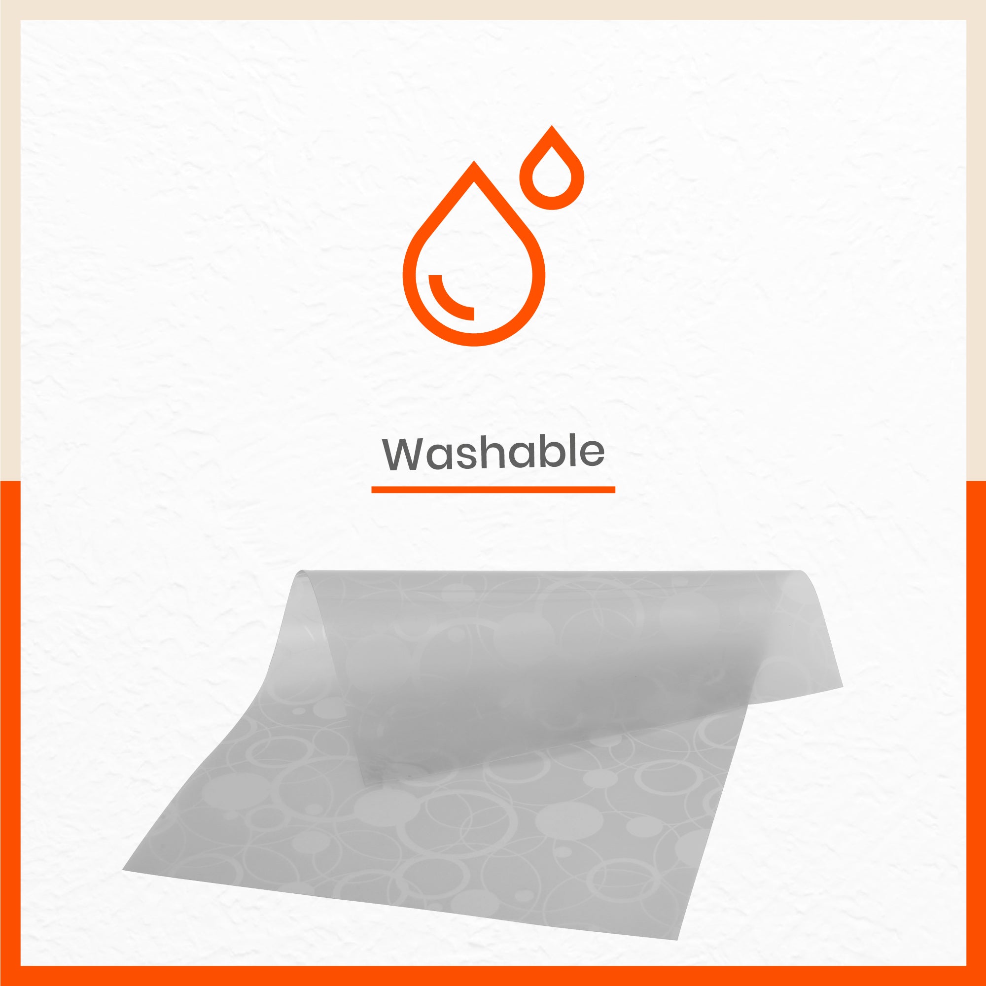 VIDA Multipurpose Circles Texture Fridge Mats |White & Grey Combo (45 cm X 30 cm 425 GSM)