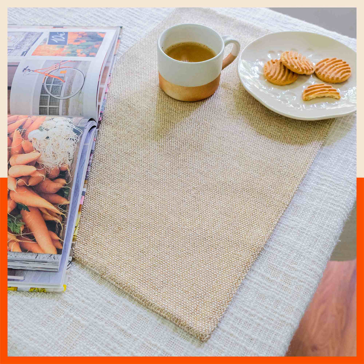 Premium Jute Table Mats / Placemats for Dining Table at Home Bathla Home