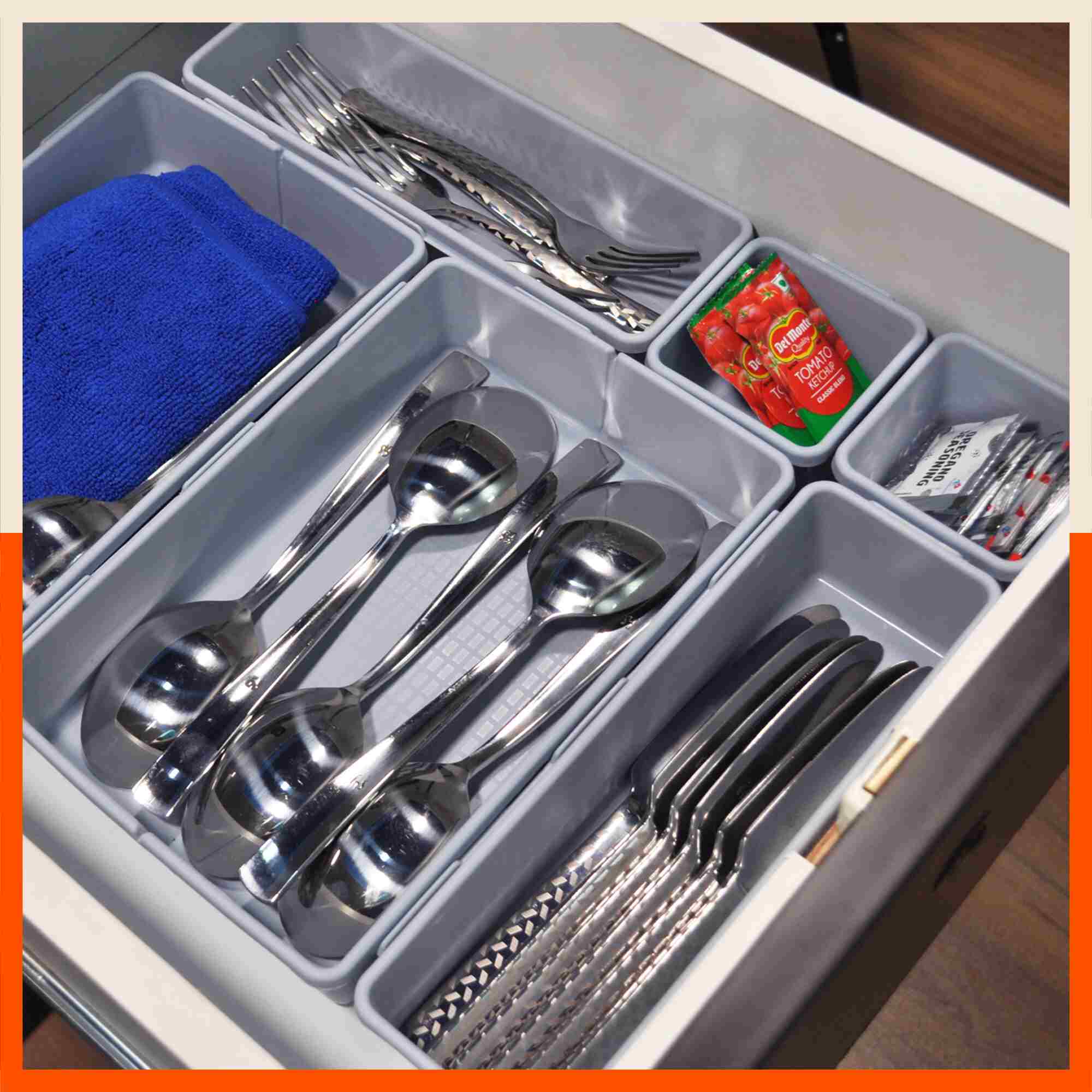 Stomo Vero Multipurpose Drawer Organizer for Home | Steel