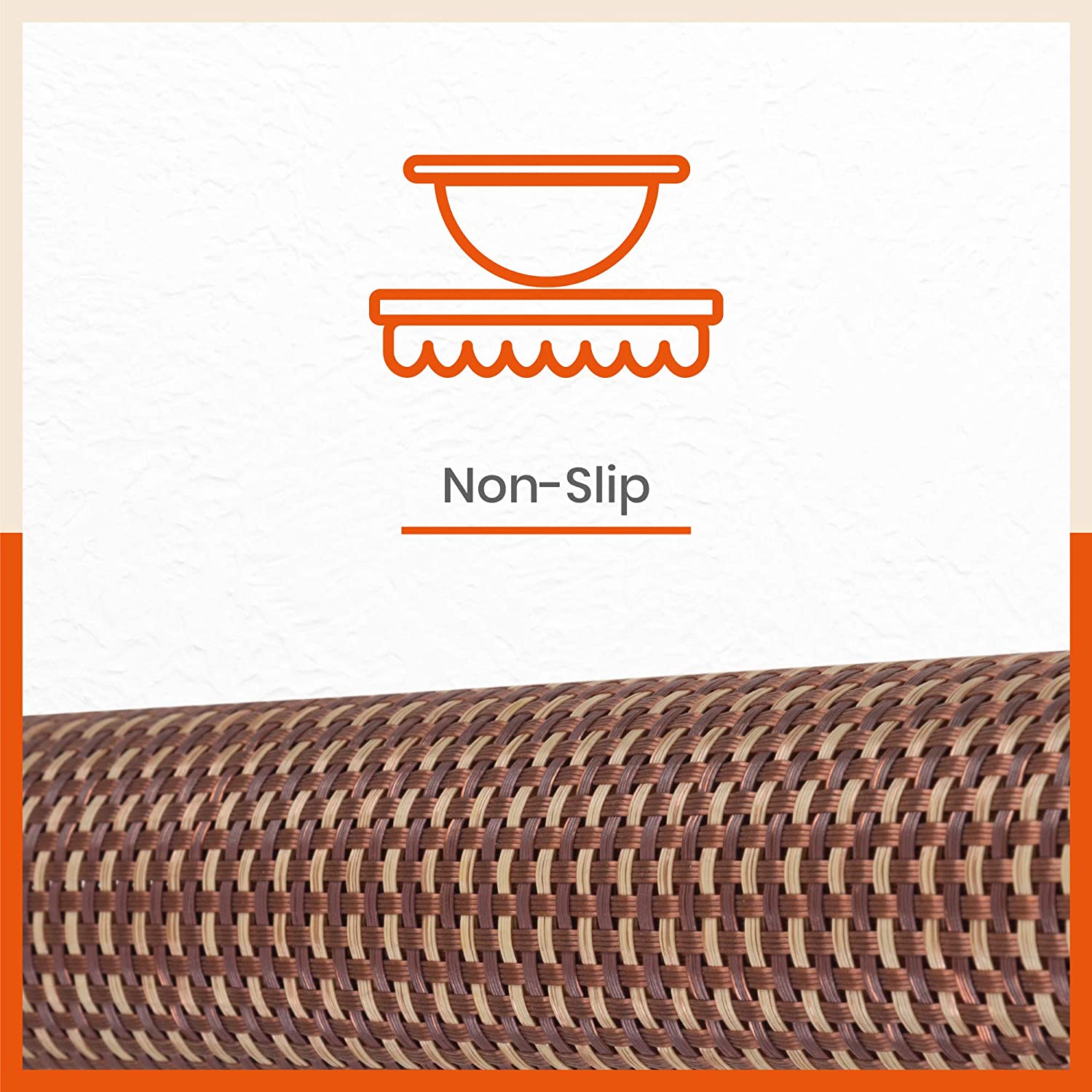 Woven PVC Table Mats / Placemats for Dining Table at Home (Earl - Set of 6)