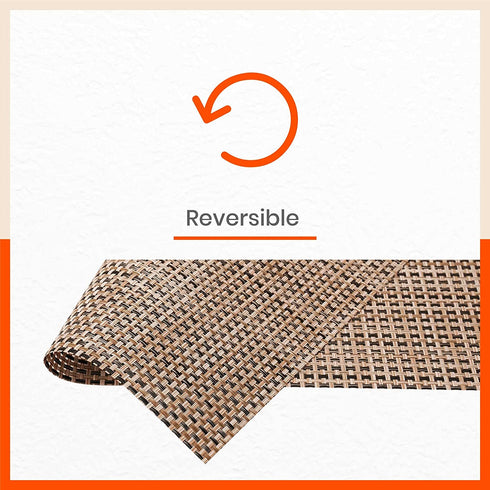 Woven PVC Table mats / Placemats for Dining Table at Home (Emil - Set of 6)