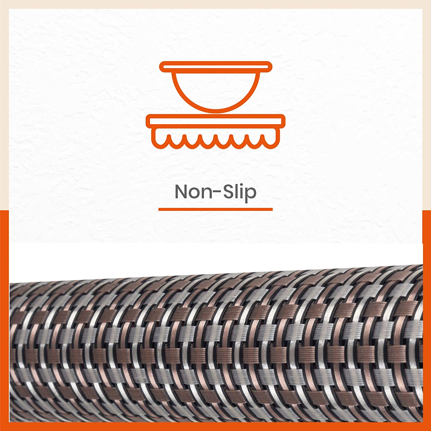Woven PVC Table Mats / Placemats for Dining Table at Home (Enos - Set of 6)